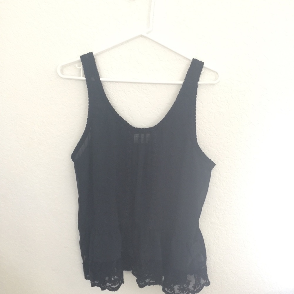 Navy lace tank top